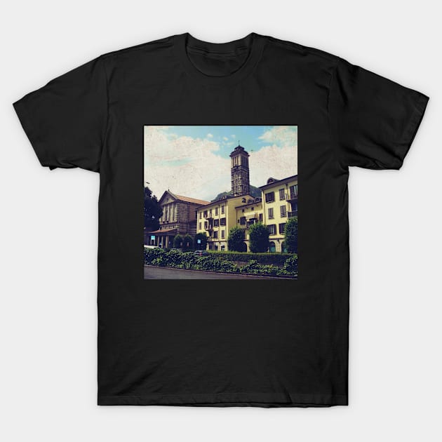 Italy sightseeing trip photography from city scape Milano Bergamo Lecco T-Shirt by BoogieCreates